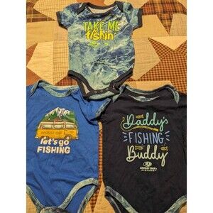 5 Piece Mossy Oak 18 month Baby BodySuit  Hunting And Fishing Themed